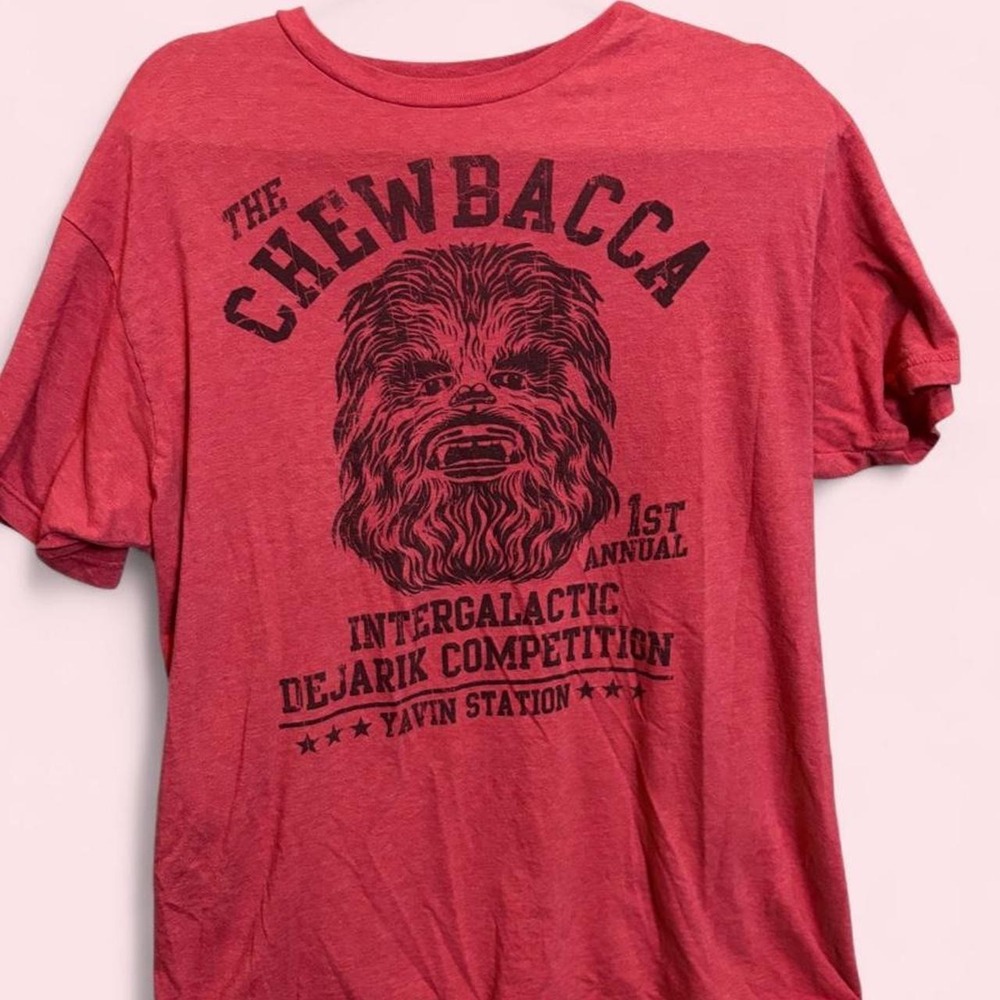 Star Wars Chewbacca Dejarik Competition Graphic T-Shirt Mens Large Heather Red